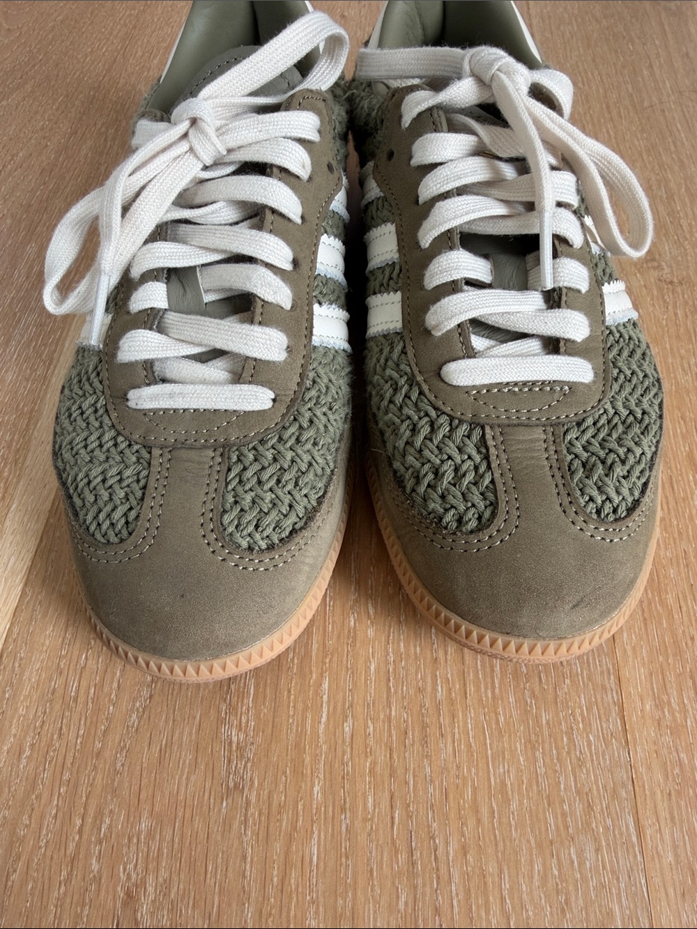 Women’s Adidas Olive Green Samba Woven Sneakers size 6.5 - Picture 6 of 13